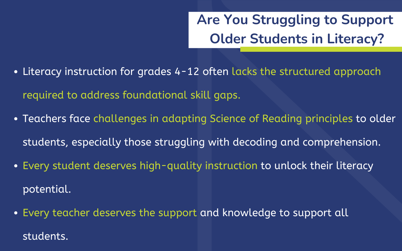 Science of Reading Grades 4-12: Unlocking Literacy Success for Every ...